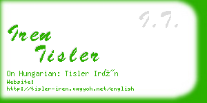 iren tisler business card